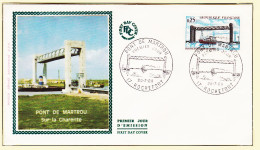 11943 / ⭐ FDC Soie Pont De MARTROU Sur La CHARENTE Premier 1er Jour Emission ROCHEFORT 20 Juillet 1968 F.D.C  - 1960-1969