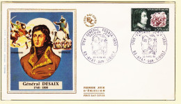 11939 / ⭐ FDC Soie General DESAIX 1768-1800 Pyramides MARENGO 1er Premier Jour Emission AYAT-sur-SIOULE 23 Mars 1968 - 1960-1969