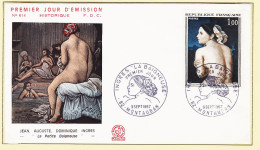 11920 / ⭐ FDC N°614 LA PETITE BAIGNEUSE Jean Auguste Dominique INGRES Premier Jour Emission MONTAUBAN 9 Septembre 1967 - 1960-1969