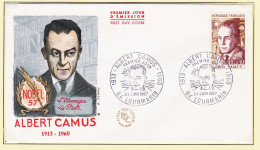 11914 / ⭐ FDC ALBERT CAMUS 1913-1960 NOBEL 57 Premier 1er Jour Emission LOUMARIN 24 Juin 1967 Illustration Raoul SERRES - 1960-1969