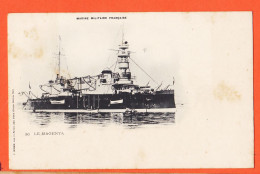 11846 / ⭐ Peu Commun Le MAGENTA Cuirassé D'escadre Marine Militaire Française 1890s Cliché Marius BAR 36 Editeur KUHN - Warships