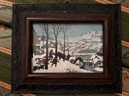 Cadre Les Chasseurs Dans La Neige. Brueghel. Les Grands Maîtres De La Peinture. - Autres & Non Classés