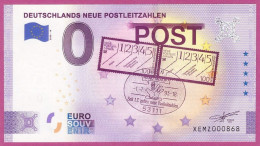 0-Euro XEMZ 16 2020 DEUTSCHLANDS NEUE POSTLEITZAHLEN - SERIE DEUTSCHE EINHEIT - Privéproeven