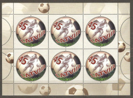 Latvia: Mint Sheetlets, 100 Year Of Football In Latvia, 2007, Mi#709, MNH - Unused Stamps
