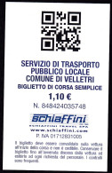 Velletri (Roma), Italy - Single Journey Transport Ticket - 2024 - Europe