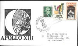 US Space Cover 1970. "Apollo 13" Splashdown. Titusville - United States