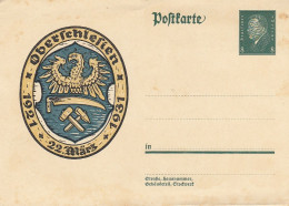 Oberschlesien 1921 - 22. März - 1931, Wappen Ganzsache Ngl #F1285 - Schlesien