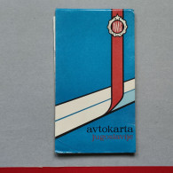 YUGOSLAVIA / JUGOSLAVIJA, Vintage Road Map (70×100 Cm), Strassenkarte, Carte Routiere (pro3) - Cartes Routières