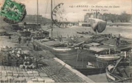 Angers * Péniches Batellerie , La Maine Vue Des Quais Vers Le Pont Du Centre * Thème  Péniche Barge Chaland - Angers