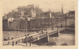 Salzburg, Stadtbrücke Mit Festung Ngl #F3795 - Sonstige & Ohne Zuordnung