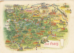 Der Harz, Landkarte Gl1967? #F4030 - Altri & Non Classificati