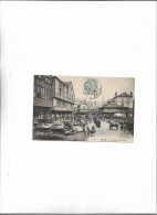 Carte Postale Ancienne Reims (51) La Place Du Marché Carte Très Animée - Reims