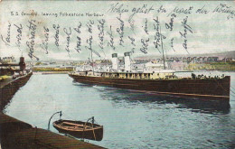 S.S.Onward, Leaving Folkestone Harbour Gl1907? #F3144 - Sonstige & Ohne Zuordnung