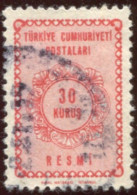 Pays : 489,1 (Turquie : République)  Yvert Et Tellier N° : S   90 (o) - Francobolli Di Servizio