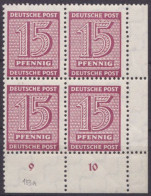 MiNr 133 Xwa, **, ER-4er-Block, Gepr. Ströh - Mint