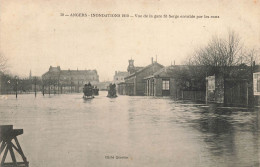 Angers * Vue De La Gare St Serge Envahie Par Les Eaux * Inondation 1910 - Angers