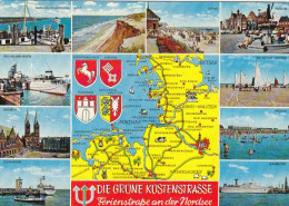 Die Grüne Küstenstraße An Der Nordsee, Mehrbildkarte Gl1971 #F3841 - Sonstige & Ohne Zuordnung