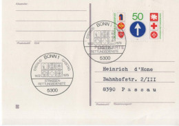 Germany Deutschland 1979 Strassen-Rettungsdienste, Rucksichtsvoll Einfach Toll, Road Rescue Services, Canceled In Bonn - Cartes Postales - Oblitérées