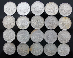 Lot De 20 Pièces 5F Semeuse (Argent) - 5 Francs