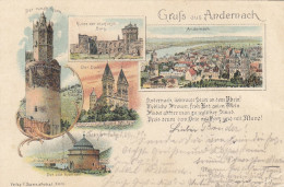 Andernach Am Rhein, Mehrbild-Litho Mit Spruch Gl1897 #F4835 - Sonstige & Ohne Zuordnung