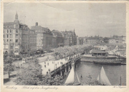 Hamburg, Blick Auf Den Jungfernstieg Gl1928 #F5065 - Autres & Non Classés