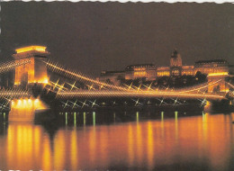 Budapest, Kettenbrücke Mit Der Burg Von Buda Ngl #F5319 - Hungary