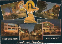 Gruss Aus Hamburg Bei Nacht, Mehrbildkarte Ngl #F5149 - Sonstige & Ohne Zuordnung