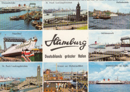 Hamburg, Deutschlands Größter Hafen, Mehrbildkarte Ngl #F5244 - Sonstige & Ohne Zuordnung