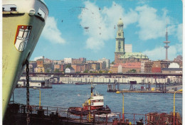 Hamburg, Hafen Mit Blick Zur Michaeliskirche Und Fernsehturm Gl1977 #F5349 - Autres & Non Classés