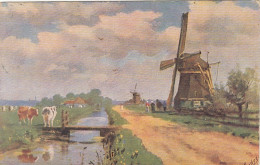 Holländische Windmühle Feldpgl1913 #F5399 - Peintures & Tableaux