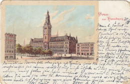 Gruss Aus Hamburg Rathaus, Litho Gl1899 #F5652 - Otros & Sin Clasificación
