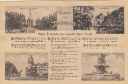 Lippe-Detmold, Eine Wunderschöne Stadt, Liedkarte Gl1922 #F6723 - Sonstige & Ohne Zuordnung