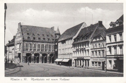 Minden, Westf., Marktplatz Mit Neuem Rathaus Glum 1950? #F6644 - Sonstige & Ohne Zuordnung