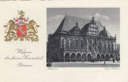 Bremen, Prägedruck-Wappen Mit Rathaus Ngl #F8261 - Otros & Sin Clasificación