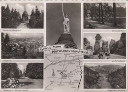 Hermannsdenkmal Im Teutoburger Wald, Mehrbildkarte Gl1956 #F6677 - Otros & Sin Clasificación