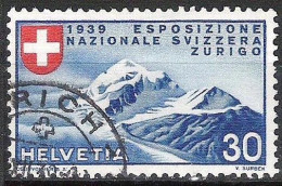 Schweiz Suisse 1939 ESPOSIZIONE Zu 227 Mi 343 Yv 325 "Glacier" Mit Stempel ZÜRICH ?.XII.39 (Zumstein CHF 16.00) - Usati