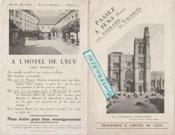 VP : Brochure :  SENS , Yonne  , Descendez à L ' Hotel  De L  écu - Ohne Zuordnung