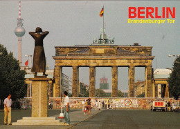 Berlin, Brandenburger Tor Mit Mauer Ngl #F7201 - Otros & Sin Clasificación