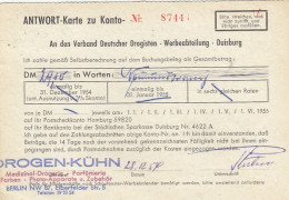 Berlin, Verband Deutscher Drogisten, Zahlungsmitteilung Gl1954 #F7257 - Otros & Sin Clasificación