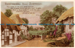 R116717 Remembering Your Birthday. Houses And Cows. Rotary. RP. 1927 - Wereld