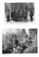 Moose Elk Hunting Hunters With Guns, Estonia 1968 Vintage Original Amateur 2 Photos - Europa