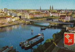 Bremen, Weser, Bürgermeister-Schmidt-Brücke, Panorama Ngl #F8369 - Andere & Zonder Classificatie