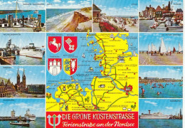 Die Grüne Küstenstraße An Der Nordsee, Mehrbildkarte Ngl #F8378 - Other & Unclassified