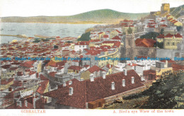 R116747 Gibraltar. A Birds Eye View Of The Town - Monde