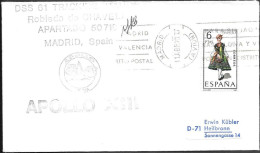 US Space Cover 1970. "Apollo 13" Launch. NASA Spain Madrid Tracking Station ##02 - United States