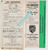 VP : Brochure :  LES ROUSSES , Jura , Saison  1970-71 - Sin Clasificación