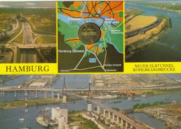 Hamburg, Neuer Elbtunnel Und Köhlbandbrücke Gl1988 #G0882 - Other & Unclassified