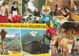 Grüsse Aus Dem Zillertal, Tirol, Mehrbildkarte Glum 1950? #G1525 - Otros & Sin Clasificación