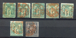 FRANCE TYPE SAGE 5c Et 10c N/B CACHET ROUGE DES JOURNAUX PP - 1876-1898 Sage (Type II)