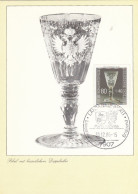 Pokal Mit Schnittdekor, Kristallglas Mit Kaiserl.Doppeladler Ngl #F9299 - Autres & Non Classés